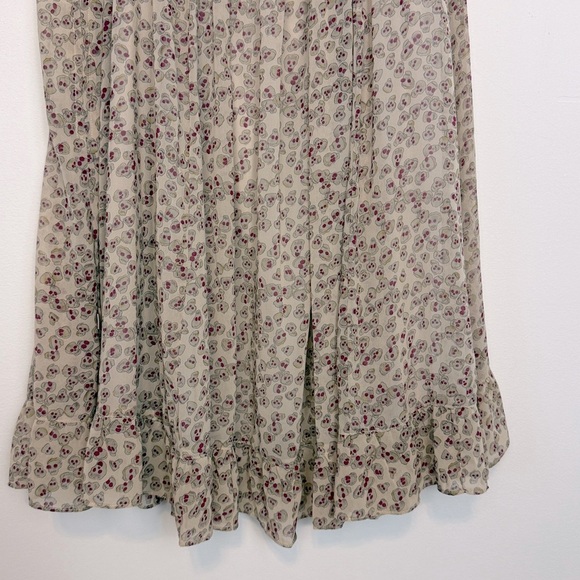 TRIPP NYC DAANG GOODMAN Sookie Skull Chiffon Smocked Ruffles Dress. Plus Size 22 - Picture 10 of 14